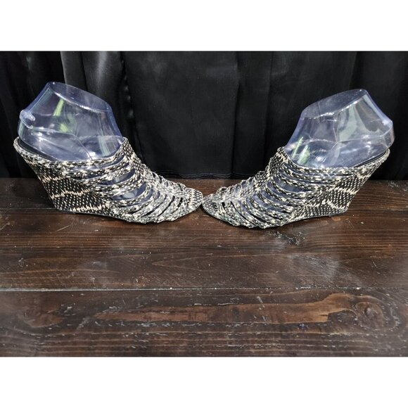 EUC Calvin Klein Phillipa Snake Print Wedge Sandals/Sz. 10M - Picture 4 of 9